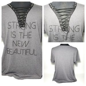 Lane Bryant Shirt "Strong is the new beautiful"